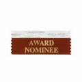 Award Nominee Award Ribbon w/ Gold Foil Print (4"x1 5/8")
